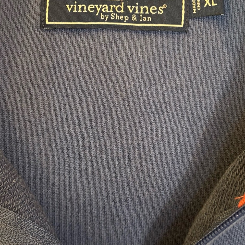 Vineyard Vines Men 1/4 Zip Sweatshirt Pullover Size XL Blue America USA Sweater - Picture 5 of 9